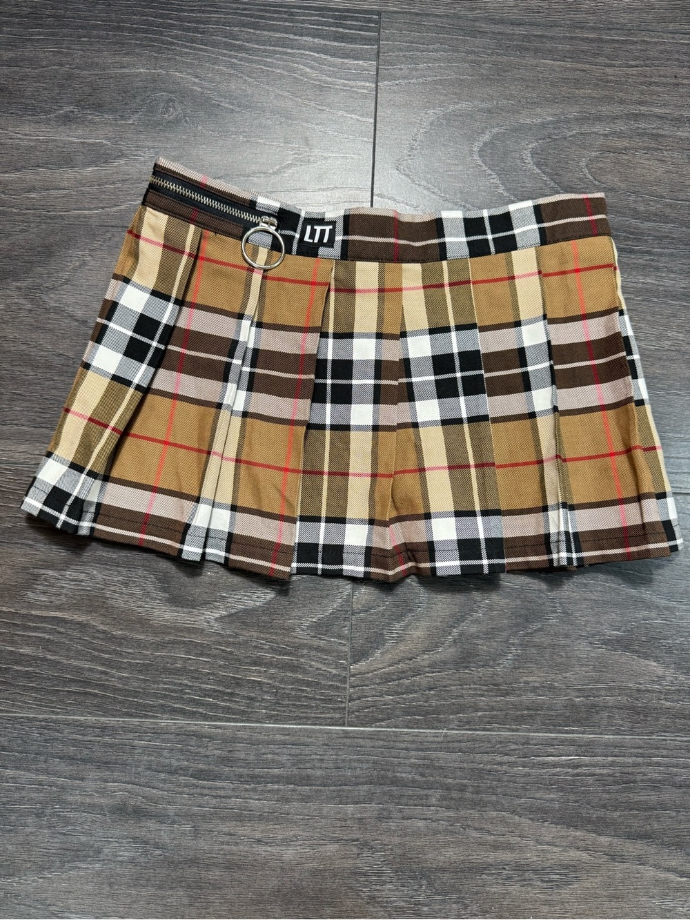 Plaid Pleated LTT Skirt